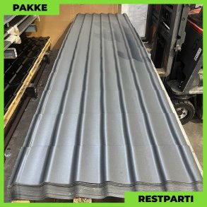 Teglstensprofil Anna - Restparti - 22 stk. af 4510 mm - 0,6 mm - Grafitgr - 104,1 m²