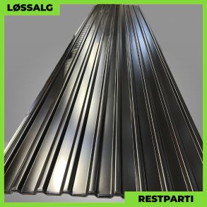 Trapezplade MTP 21 - Restparti - 5500 mm - 0,45 mm - Sort