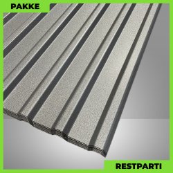 Trapezplade MTP 21 m/ dug - Restparti - 8 stk. af 5000 mm - 0,5 mm - Mat Grafitgr - 41,4 m
