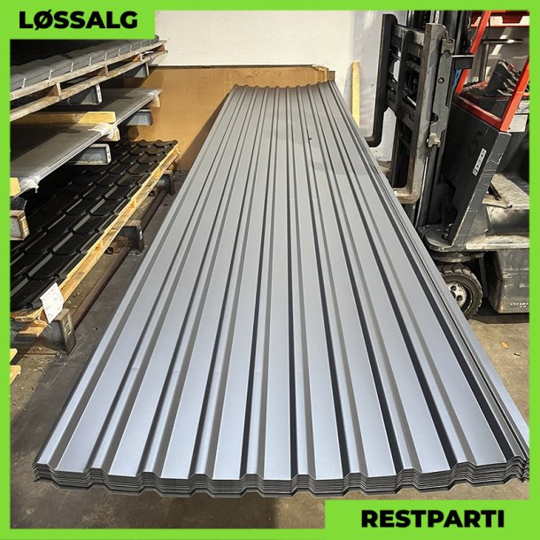 Trapezplade MTP 21 m/ dug - Restparti - 5500 mm - 0,6 mm - Antracitgr