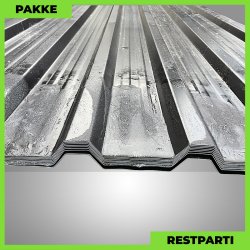 Trapezplade MTP 35R m/ dug - Restparti - 8 stk. af 7500 mm - 0,65 mm - Sort - 62,1 m�