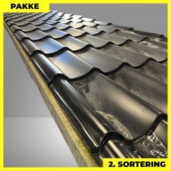 Teglstensprofil Traditionel m/ dug - 2. sortering - 14 stk. af 6000 mm - Sort - 90,7 m&sup2;