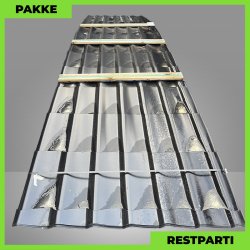 Teglstensprofil Traditionel m/ dug - Restparti - 5 stk. af 4930 mm - 0,5 mm - Sort - 26,6 m�