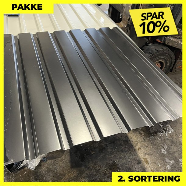 Trapez MVP 21 - 2. sortering - 26 stk. af 1200-3960 mm - Sort - 76,8 m