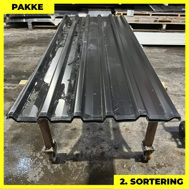 Trapez MTP 35 - 2. sortering - 15 stk. af 2970 mm - Sort - 44,55 m