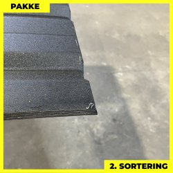 Trapez MVP 20/100 - 2. sortering - 13 stk. af 3800 mm - Sort - 53,1&nbsp;m&sup2;