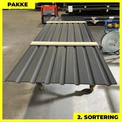 Trapez MVP 20/100 - 2. sortering - 13 stk. af 3800 mm - Sort - 53,1&nbsp;m&sup2;