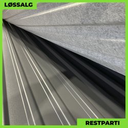 Trapezplade MTP 21 m/ dug - Restparti - 7000 mm - 0,6 mm - Mat Grafitgr