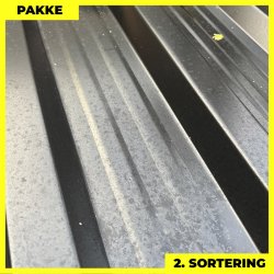 Trapezplade MTP 35R - 2. sortering - 7 stk. af 3000 mm - Sort - 21,7 m�