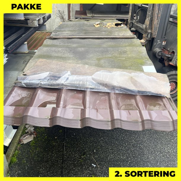 Teglstensprofil Eva - 2. sortering - 37 stk. af 3980 mm - Brun - 161,9 m