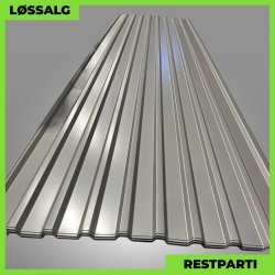 Trapezplade MTP 21 - Restparti - 4200 mm - 0,46 mm - Mrk Silver