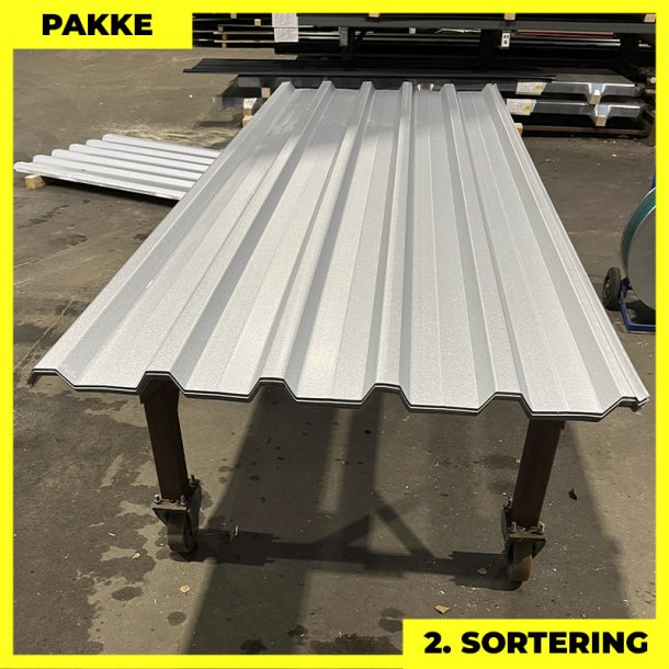 Trapez MTP 35 - 2. sortering - 16 stk. af 2690 mm - Aluzink - 43 m