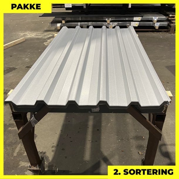 Trapez MTP 35 - 2. sortering - 19 stk. af 2130 mm - Aluzink - 40,4 m