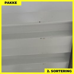 Trapez MVP 35 - 2. sortering - 6 stk. af 2170-3754 mm - Hvid - 14,7 m