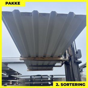 Trapez MVP 35 - 2. sortering - 6 stk. af 2170-3754 mm - Hvid - 14,7 m²