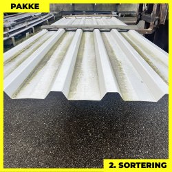 Trapez MVP 35 - 2. sortering - 6 stk. af 2170-3754 mm - Hvid - 14,7 m