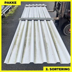 Trapez MVP 35 - 2. sortering - 6 stk. af 2170-3754 mm - Hvid - 14,7 m