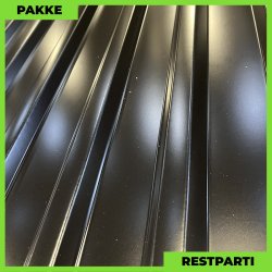 Trapezplade MTP 21 m/ dug - Restparti - 5 stk. af 7000 mm - 0,5 mm - Sort - 36,2 m�