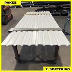 Trapezplade MVP 21 - Vg - 2. sortering - 6 stk. af 3000 mm - Hvid - 18,6 m&sup2;