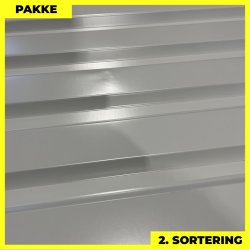 Trapezplade MVP 21 - Vg - 2. sortering - 6 stk. af 3000 mm - Hvid - 18,6 m&sup2;