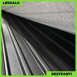 Trapezplade MTP 21 m/ dug - Restparti - 7000 mm - 0,6 mm - Mat Sort