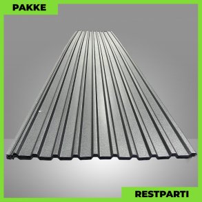 Trapezplade MTP 21 m/ dug - Restparti - 8 stk. af 7000 mm - 0,6 mm - Mat Sort - 57,9 m�