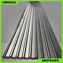 Trapezplade MTP 21 m/ dug - Restparti - 7000 mm - 0,6 mm - Mat Sort