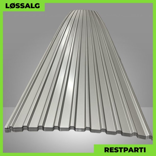 Trapezplade MTP 21 - Restparti - 7000 mm - 0,65 mm - Mrk Silver