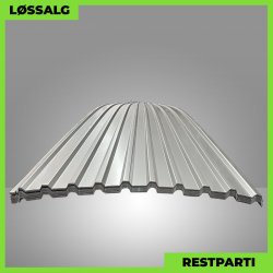 Trapezplade MTP 21 - Restparti - 7500 mm - 0,65 mm - Mrk Silver