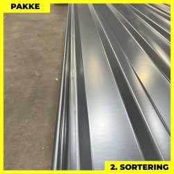 Trapezplade MTP 21 - 2. sortering - 4 stk. af 5500 mm - Antracitgr - 22,7 m&sup2;