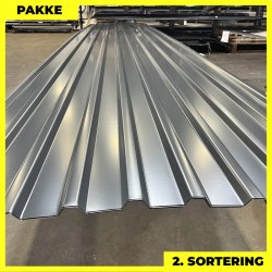 Trapezplade MTP 21 - 2. sortering - 4 stk. af 5500 mm - Antracitgr - 22,7 m&sup2;