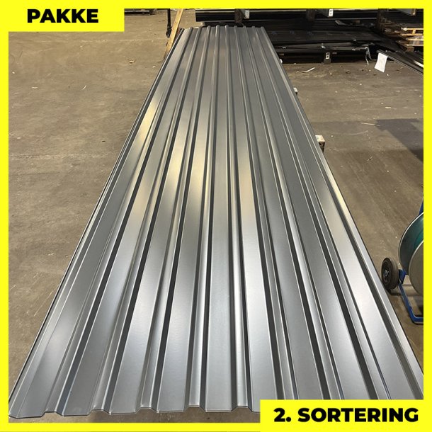 Trapezplade MTP 21 - 2. sortering - 4 stk. af 5500 mm - Antracitgr - 22,7 m&sup2;