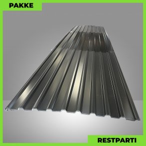 Trapezplade MTP 21 - Restparti - 10 stk. af 5250 mm - 0,5 mm - Sort - 54,3 m�