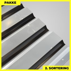 Trapezplade MVP 21 - Vg - 2. sortering - 4 stk. af 2250 mm - Antracitgr - 9,3 m