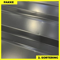 Trapezplade MVP 21 - Vg - 2. sortering - 4 stk. af 2250 mm - Antracitgr - 9,3 m