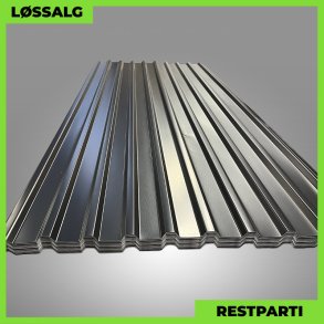 Trapezplade MTP 21 - Restparti - 3000 mm - 0,5 mm - Sort