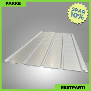 Pandeplade MTP 20/220 - Restparti - 14 stk. af 2500 mm - 0,5 mm - Aluzink - 37,8 m�