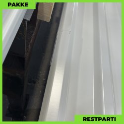Trapezplade MTP 21 - Restparti - 6 stk. af 4000 mm - 0,4 mm - Hvid - 24,8 m&sup2;