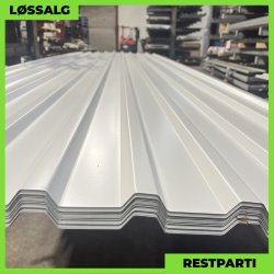 Trapez MTP 21 - Restparti - 0,4 mm - Hvid