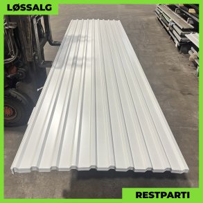 Trapez MTP 21 - Restparti - 0,4 mm - Hvid