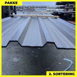 Trapezplade MTP 35R - 2. sortering - 8 stk. af 4500 mm - Sort - 37,2 m�