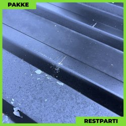 Trapezplade MTP 21 - Restparti - 8 stk. af 4000 mm - 0,5 mm - Sort - 33,1 m�