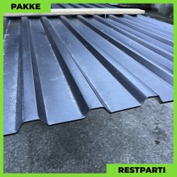 Trapezplade MTP 21 - Restparti - 8 stk. af 4000 mm - 0,5 mm - Sort - 33,1 m�