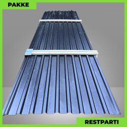 Trapezplade MTP 21 - Restparti - 8 stk. af 4000 mm - 0,5 mm - Sort - 33,1 m�