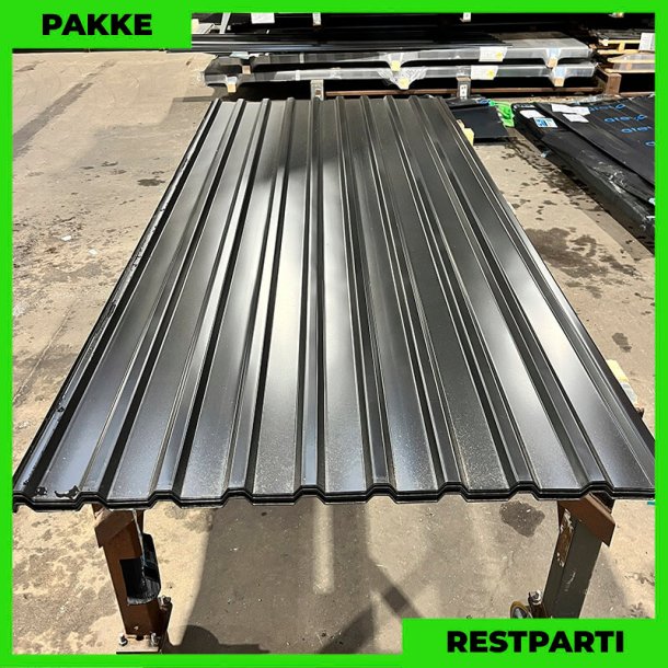 Trapezplade MTP 21 - Restparti - 14 stk. af 2500 mm - Sort - 36,2 m