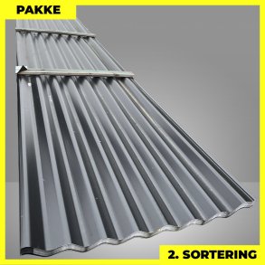 Sinus 35 m/ dug - 2. sortering - 22 stk. af 5460 mm - Sort - 120,1 m&sup2;