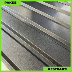 Trapez MVP 20/100 - Restparti - 47 stk. af 1650-5000 mm - Sort - 169,1m