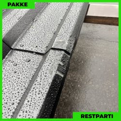 Trapez MTP 35 m/ dug - Restparti - 17 stk. af 1400-6300 mm - Sort - 72,2 m