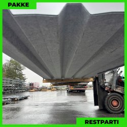 Trapez MTP 35 m/ dug - Restparti - 17 stk. af 1400-6300 mm - Sort - 72,2 m