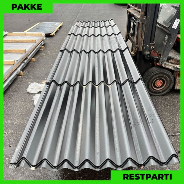 Sinus 35 m/ markering &amp; dug - Restparti - 34 stk. af 4100-5500 mm - Sort - 181,4 m